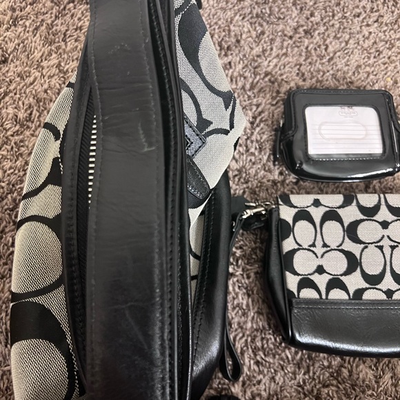 Coach Black and Gray Signature Bag Set - Picture 10 of 13